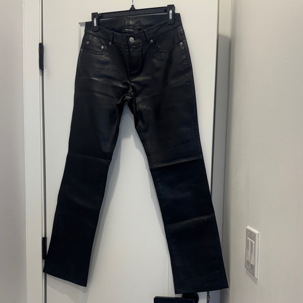 Express Black Faux Leather Pants